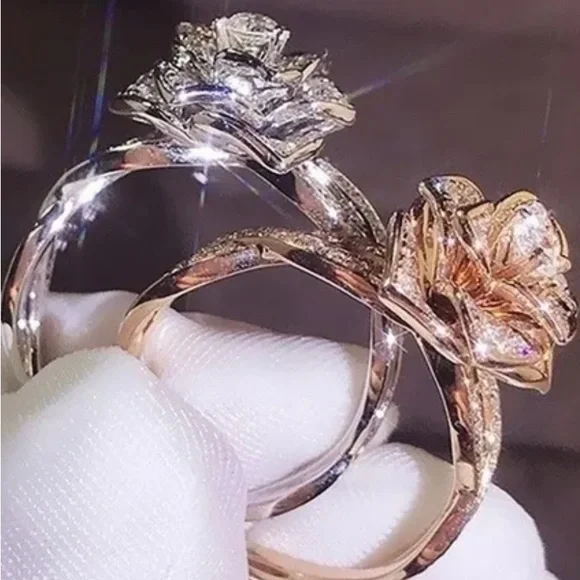 Rose gold rose ring - Picture 3 of 3